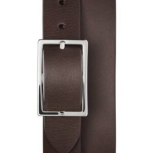 Shinola Reversible Leather Belt with Silver Buckle, Size 42: NWT!